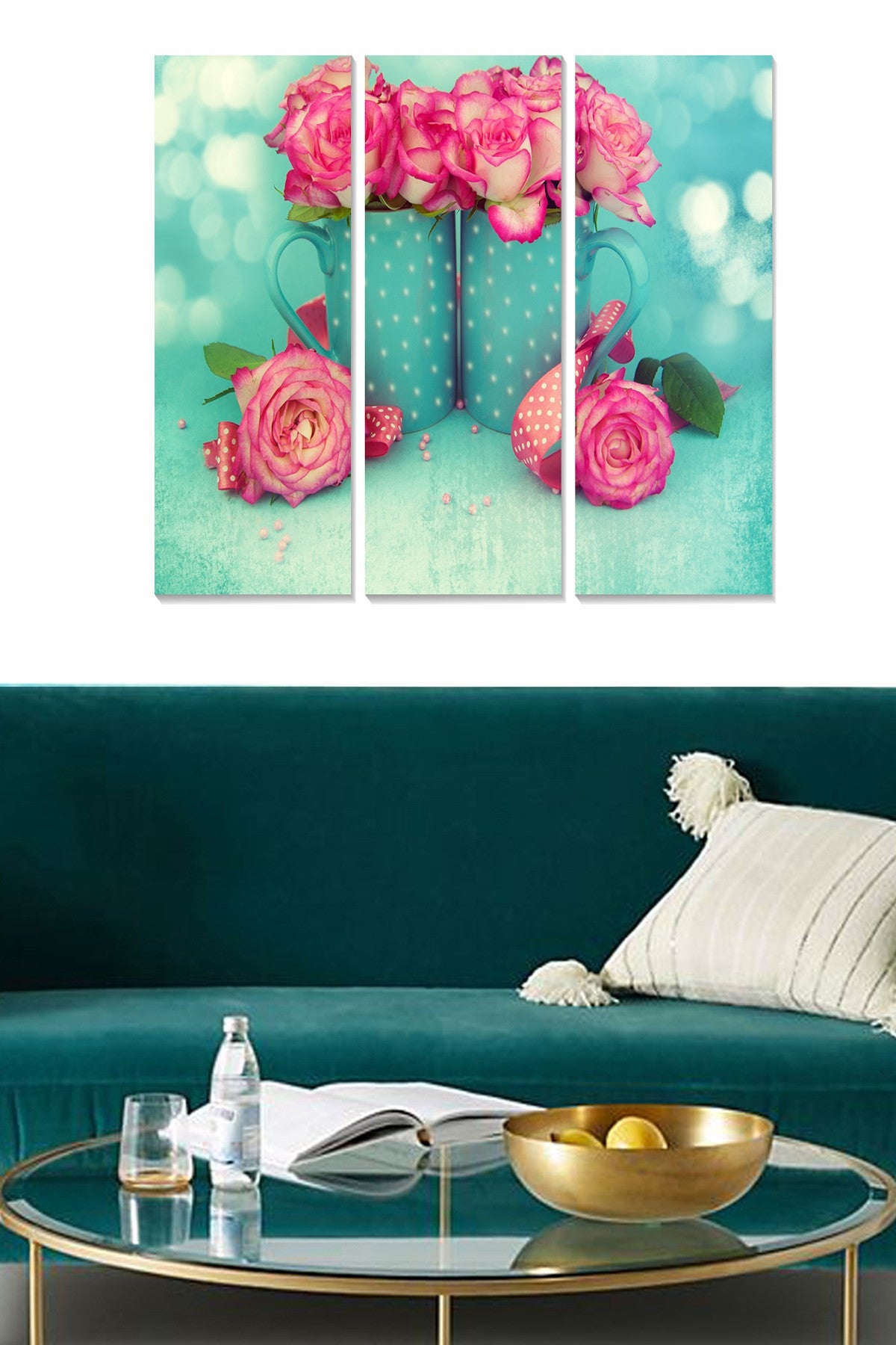 Quadro Decorativo em MDF, Conjunto de 3 Peças, Multicolor, 70 x 50 cm (3 mm) – MDF403846153