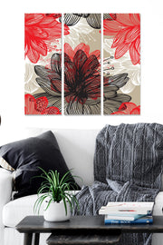 Quadro Decorativo 100% MDF Multicolorido – Conjunto de 3 Peças (20 x 50 cm cada, total 70 x 50 cm, espessura 3 mm)