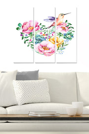 Tríptico Decorativo em MDF (3 Peças) Multicolor – 70x50 cm, Espessura 3 mm