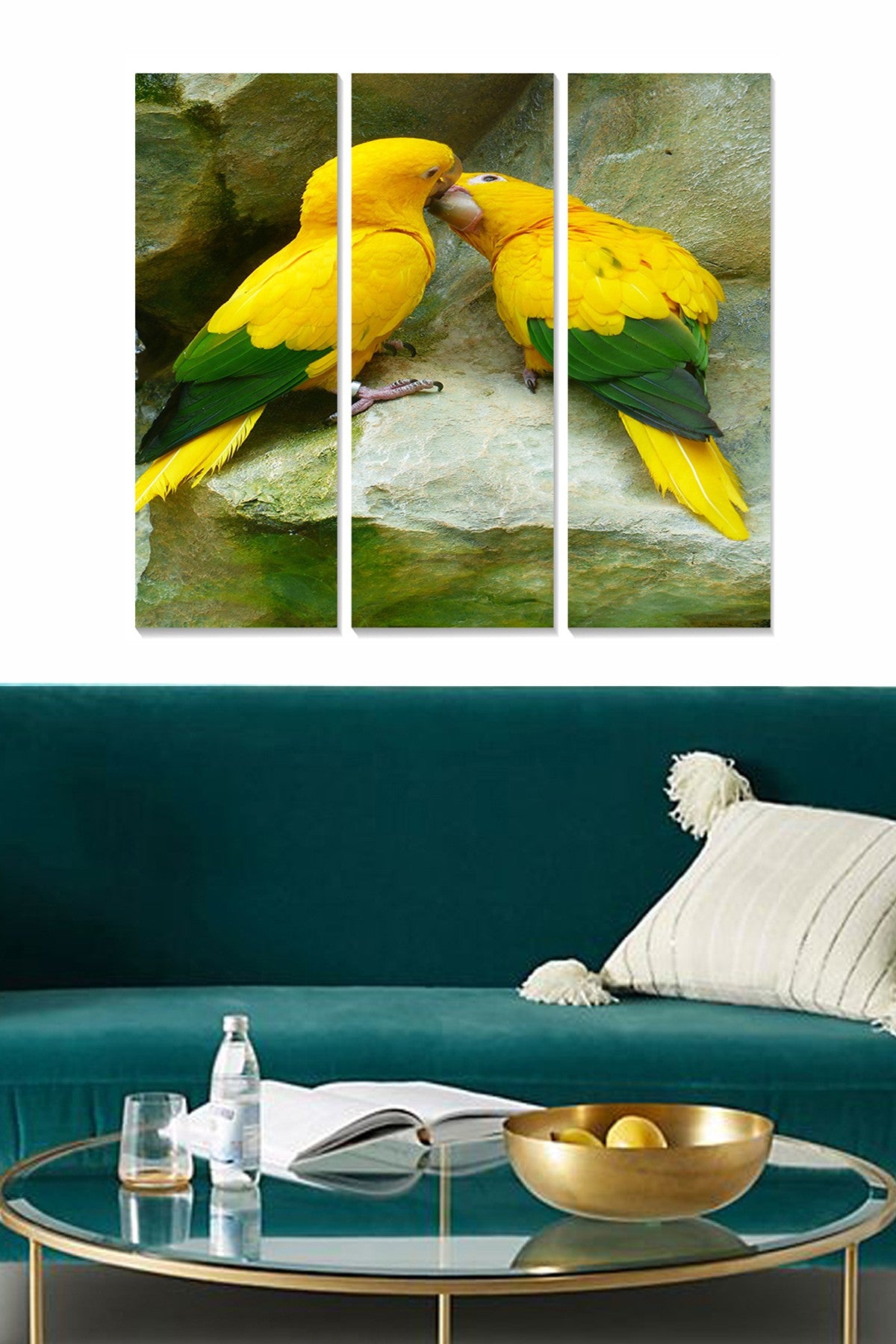 Quadro Decorativo em MDF Multicolor — Conjunto de 3 Peças (70x50 cm, 3 mm)