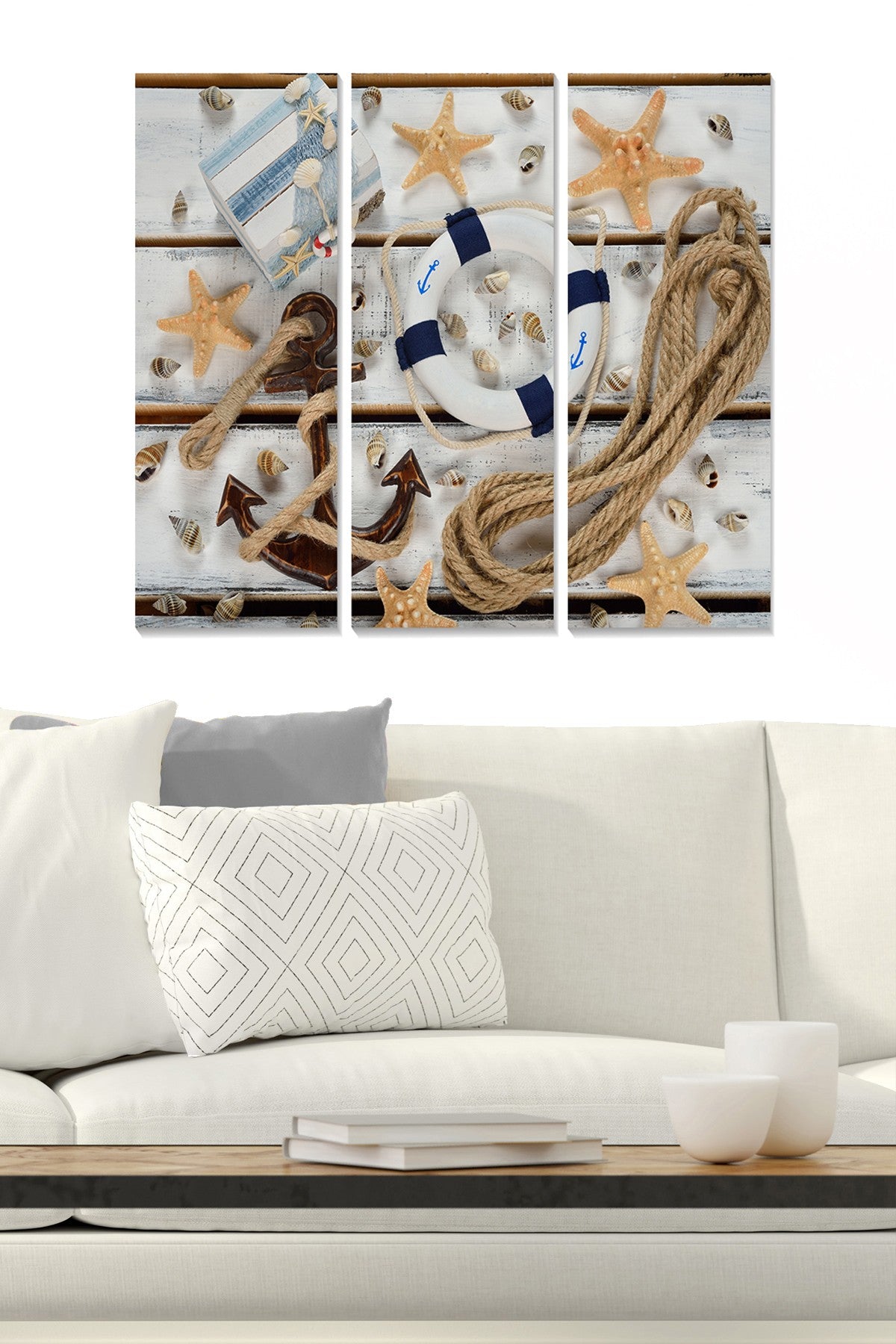 Quadros Decorativos em MDF Multicolor (3 Peças) – 20x50 cm cada, Total 70x50 cm, 3 mm (MDF409344754)