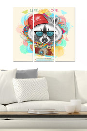 Quadro Decorativo em MDF Multicolor (Conjunto de 3) – 70x50 cm, 3 mm