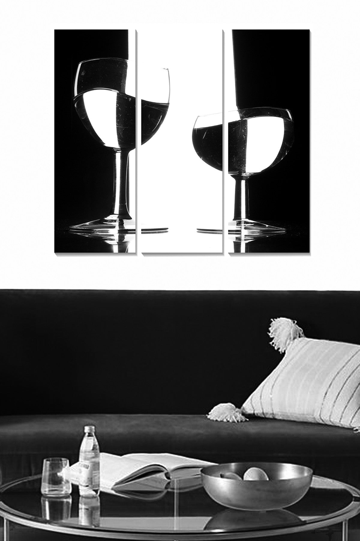 Quadro Decorativo em MDF Multicolor (3 Peças) - 20 x 50 cm cada, Total 70 x 50 cm, Espessura 3 mm