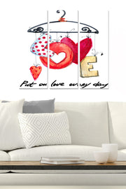 Quadro Decorativo em MDF Multicolor – Conjunto 3 Peças, 70x50 cm, 3 mm