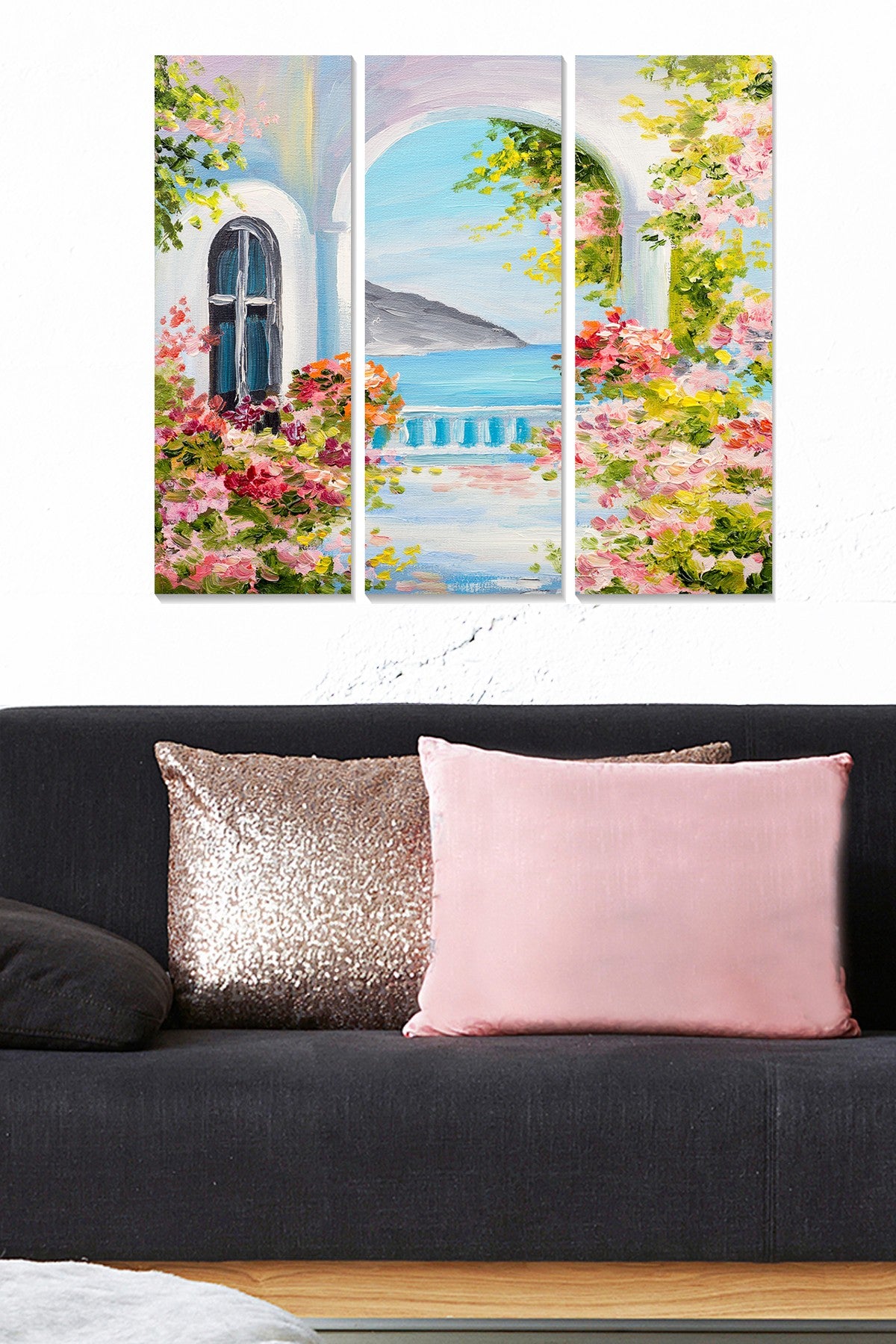 Conjunto de Quadros Decorativos em MDF (3 Peças) Multicolorido – 3 mm – 3x 20x50 cm (Total 70x50 cm)