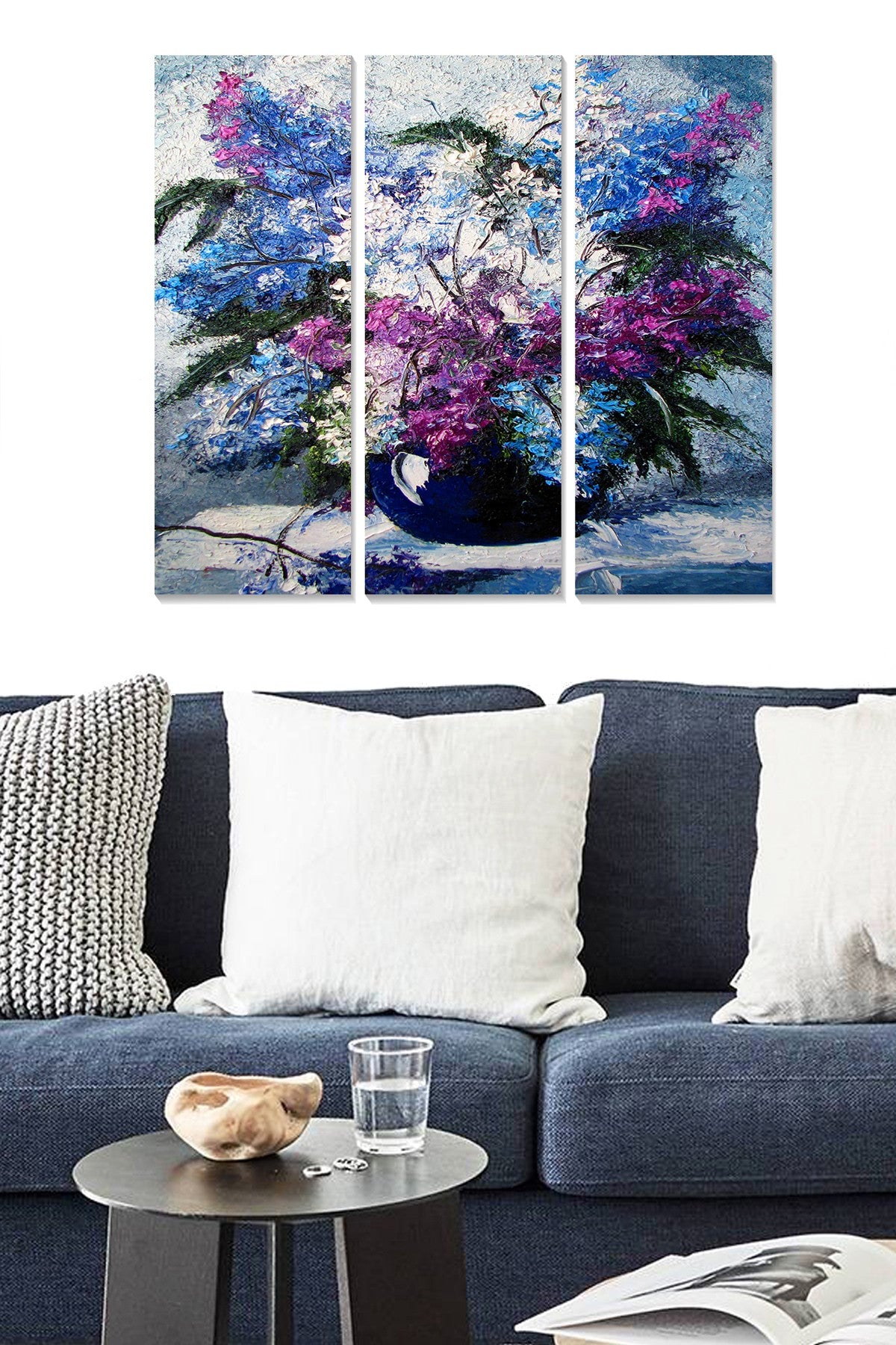 Quadro Decorativo em MDF Multicolor (Conjunto de 3) – 70 x 50 cm – Espessura 3 mm