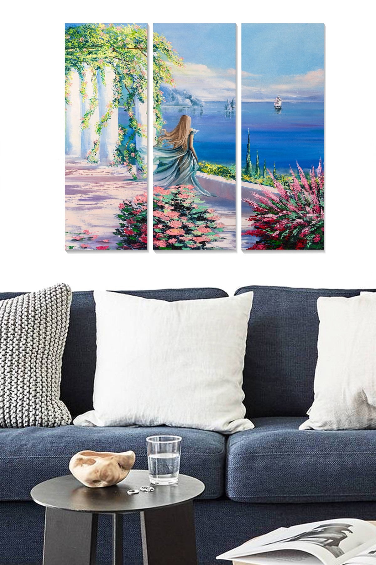 Quadro Decorativo em MDF Multicolor (Conjunto de 3 Peças) 70x50 cm, 3 mm – MDF439942519