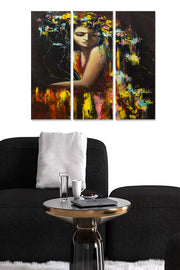 Conjunto de 3 Quadros Decorativos em MDF Multicolor – Total 70x50 cm, Espessura 3 mm