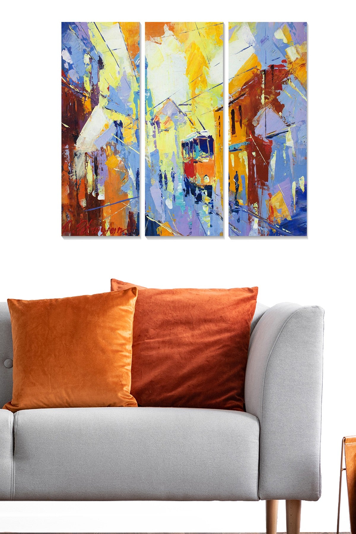 Quadro Decorativo MDF Multicolor (Conjunto de 3 Peças) – 20x50 cm cada, Total 70x50 cm, Espessura 3 mm