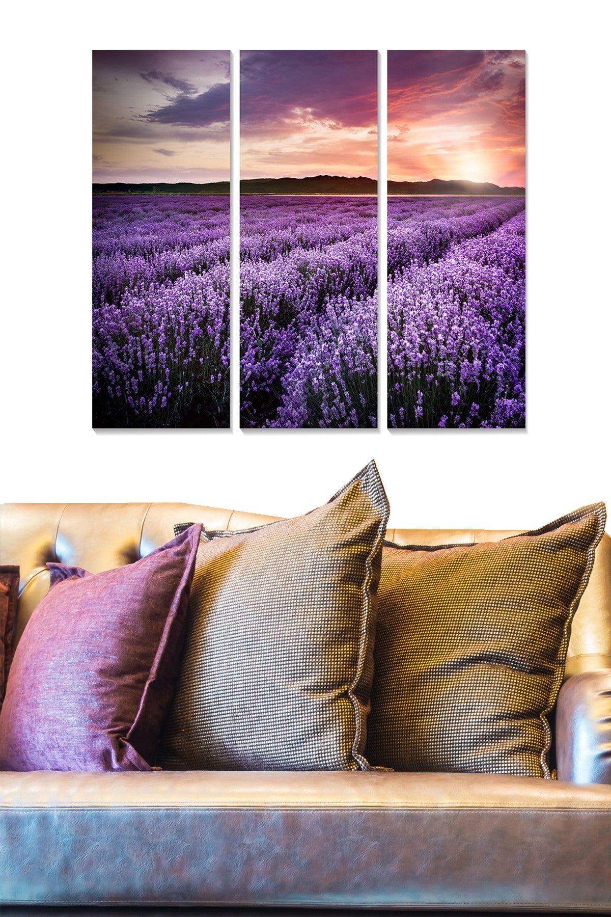 Tríptico Decorativo em MDF Multicolorido – 3 Peças 20x50 cm (cada), Total 70x50 cm, Espessura 3 mm