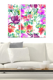 Quadro Decorativo em MDF 100% Multicolor – Conjunto de 3 Peças (20x50 cm cada), Tamanho Total 70x50 cm, Espessura 3 mm