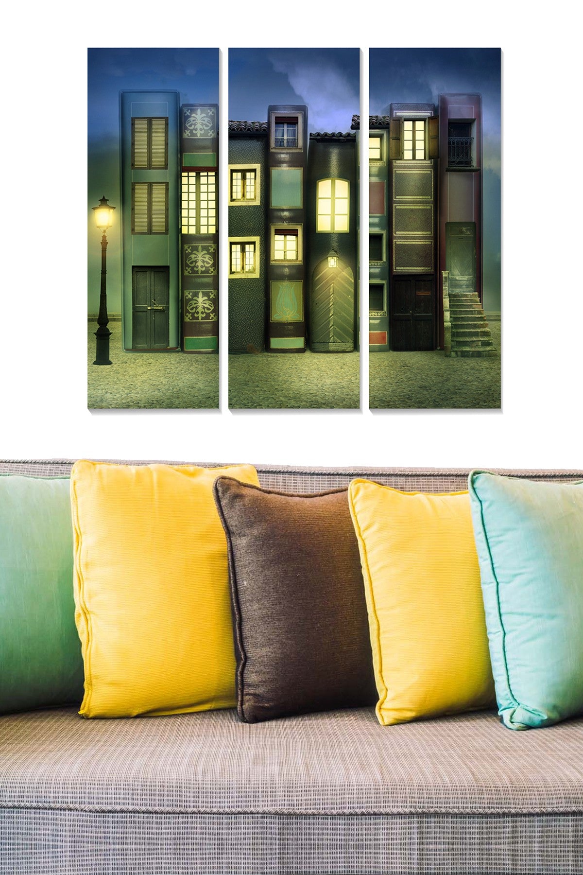 Tríptico Decorativo em MDF Multicolor 70x50 cm