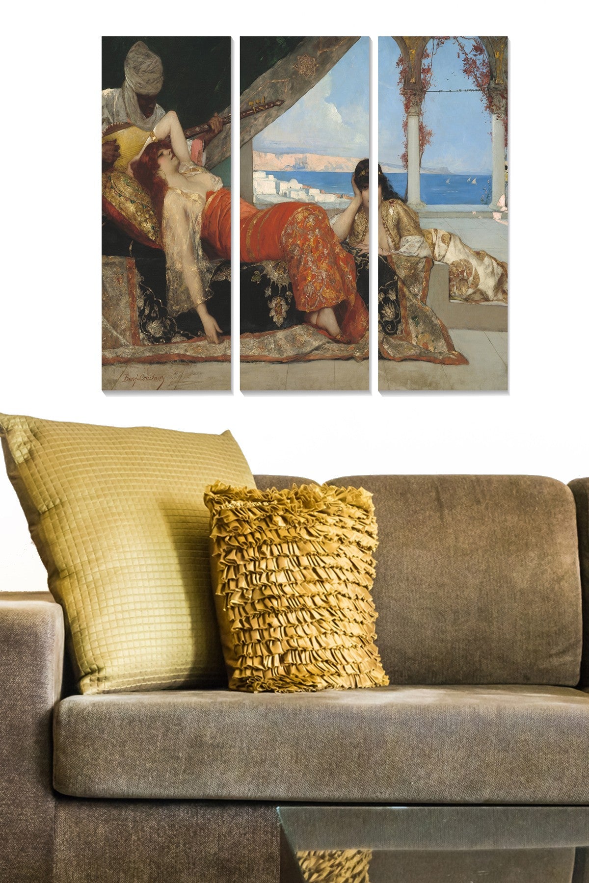 Conjunto de 3 Quadros Decorativos em MDF Multicolor – Total 70x50 cm (20x50 cm cada), 3 mm