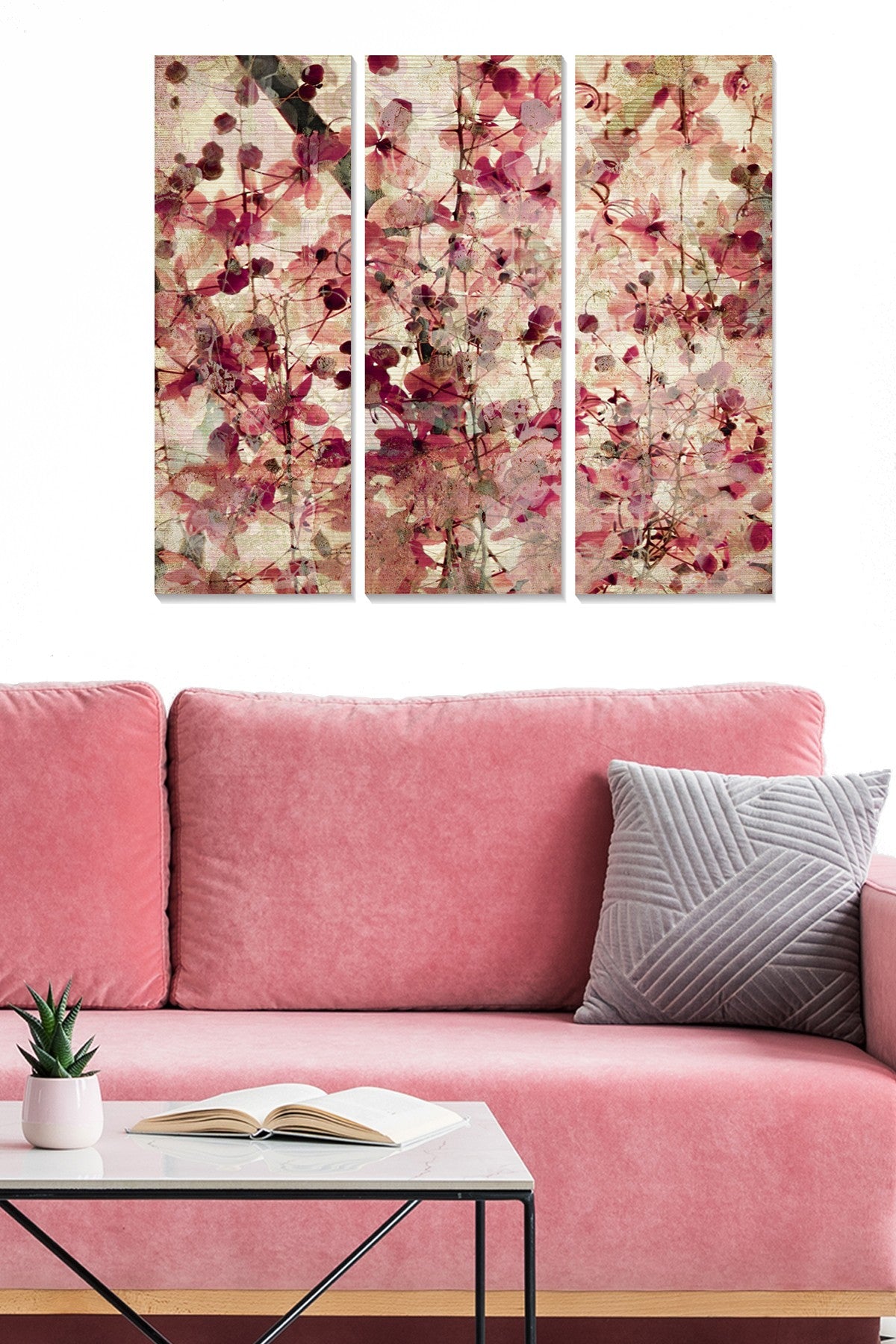 Quadro Decorativo em MDF Multicolor (3 Peças) – 20x50 cm cada, Total 70x50 cm, 3 mm (MDF4577294)