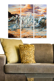 Conjunto de Quadros Decorativos em MDF (3 Peças) Multicolor – 70x50 cm (3×20x50 cm), 100% MDF, 3 mm