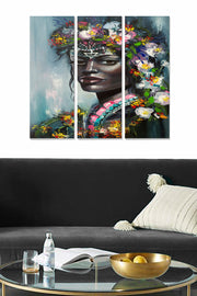 Quadro Decorativo em MDF Multicolor — Conjunto de 3 Peças, 70x50 cm (3 mm)