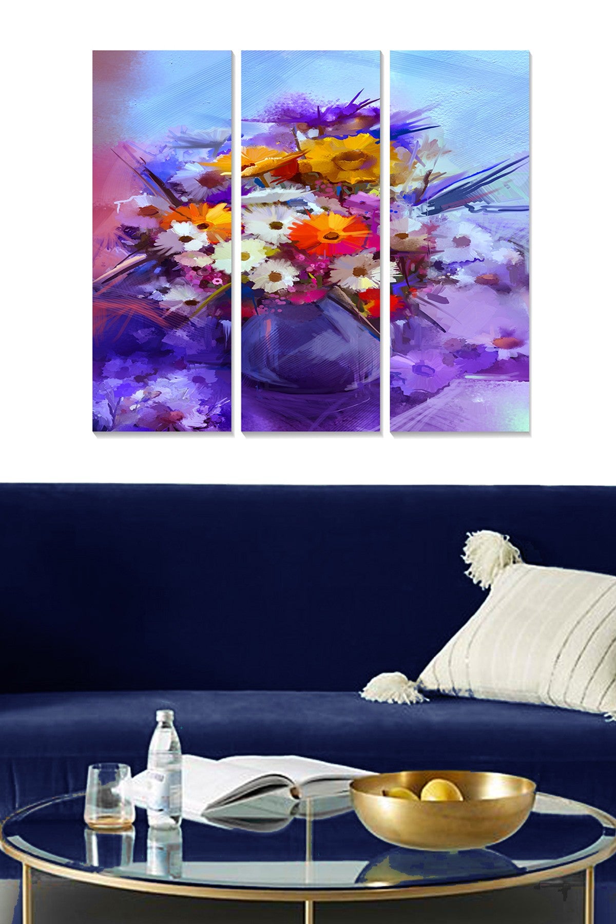 Quadro Decorativo em MDF Multicolor – Tríptico 3 Peças 70x50 cm (Esp. 3 mm)