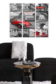 Quadro Decorativo em MDF Multicolor (3 Peças) 20 x 50 cm cada, Total 70 x 50 cm, MDF 100% 3 mm