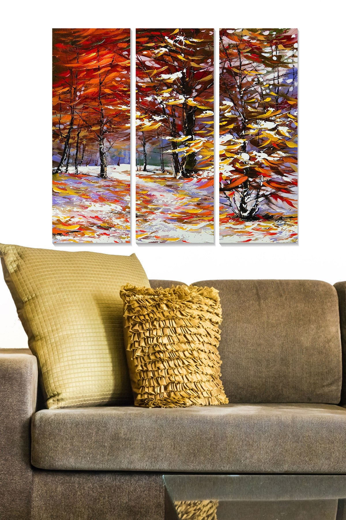 Quadro Decorativo em MDF (3 Peças) – Multicolor – 70x50 cm total (cada 20x50 cm, 3 mm)