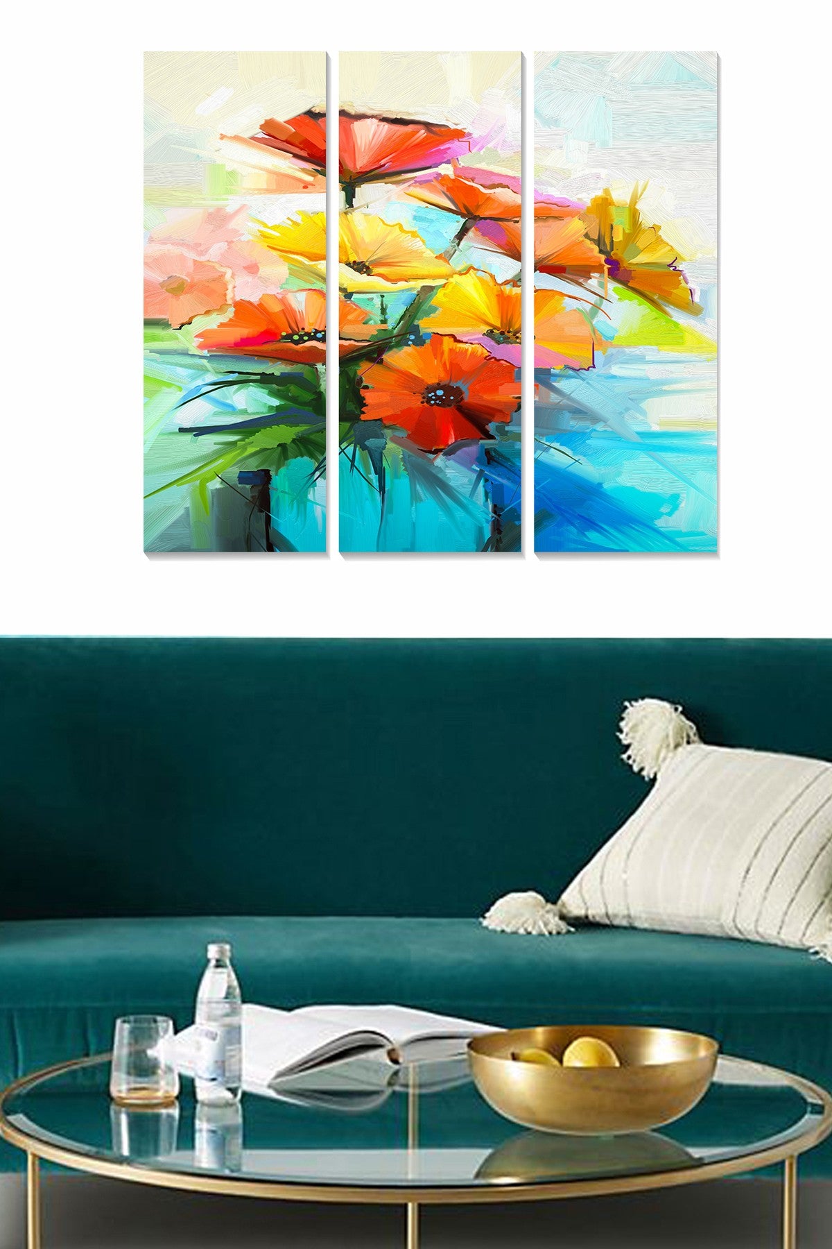 Quadros Decorativos em MDF Multicolor – Conjunto 3 Peças (70 x 50 cm, 3 mm)