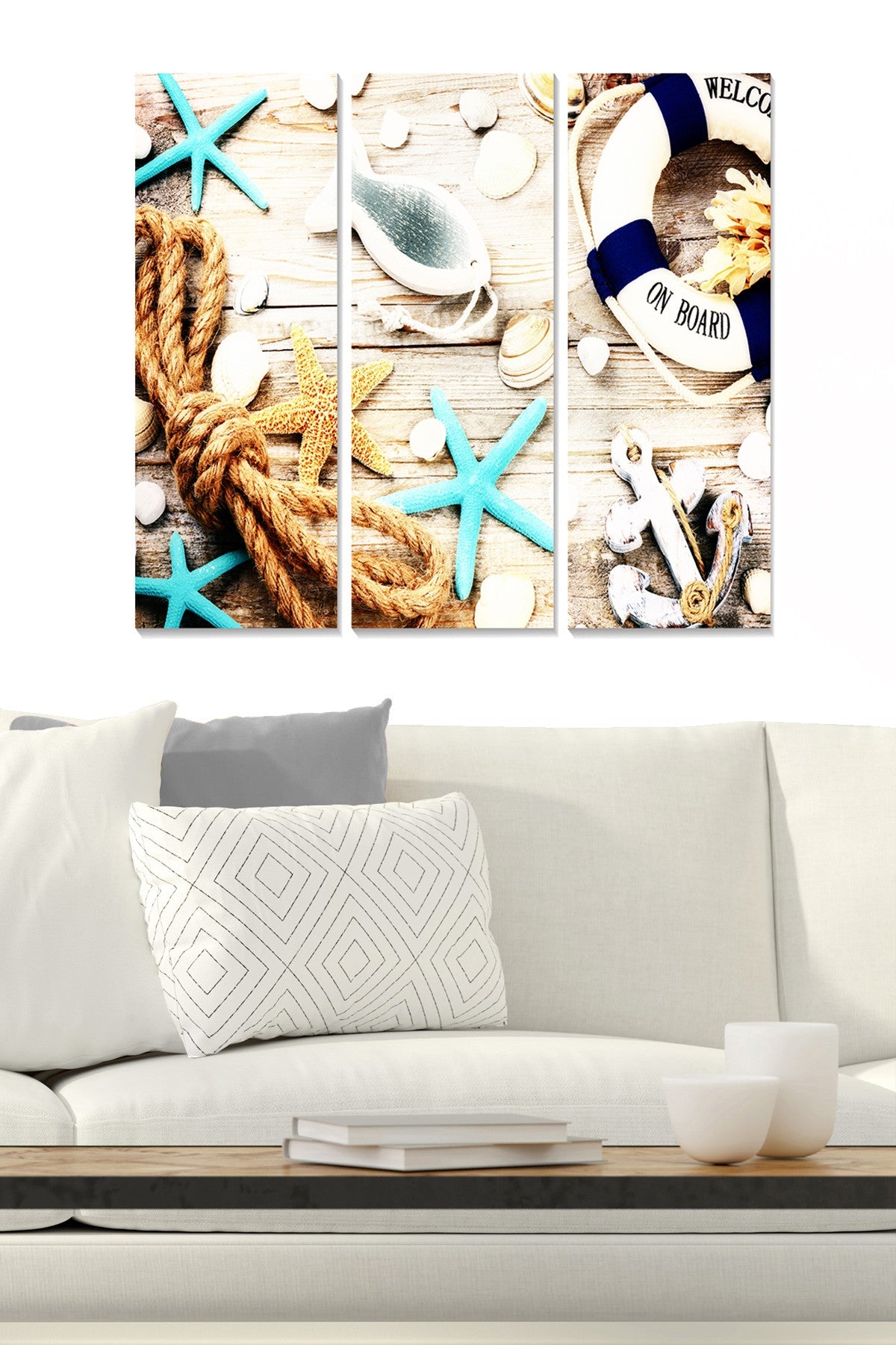 Tríptico Decorativo em MDF Multicolor – 70 x 50 cm (3 Peças, 3 mm)