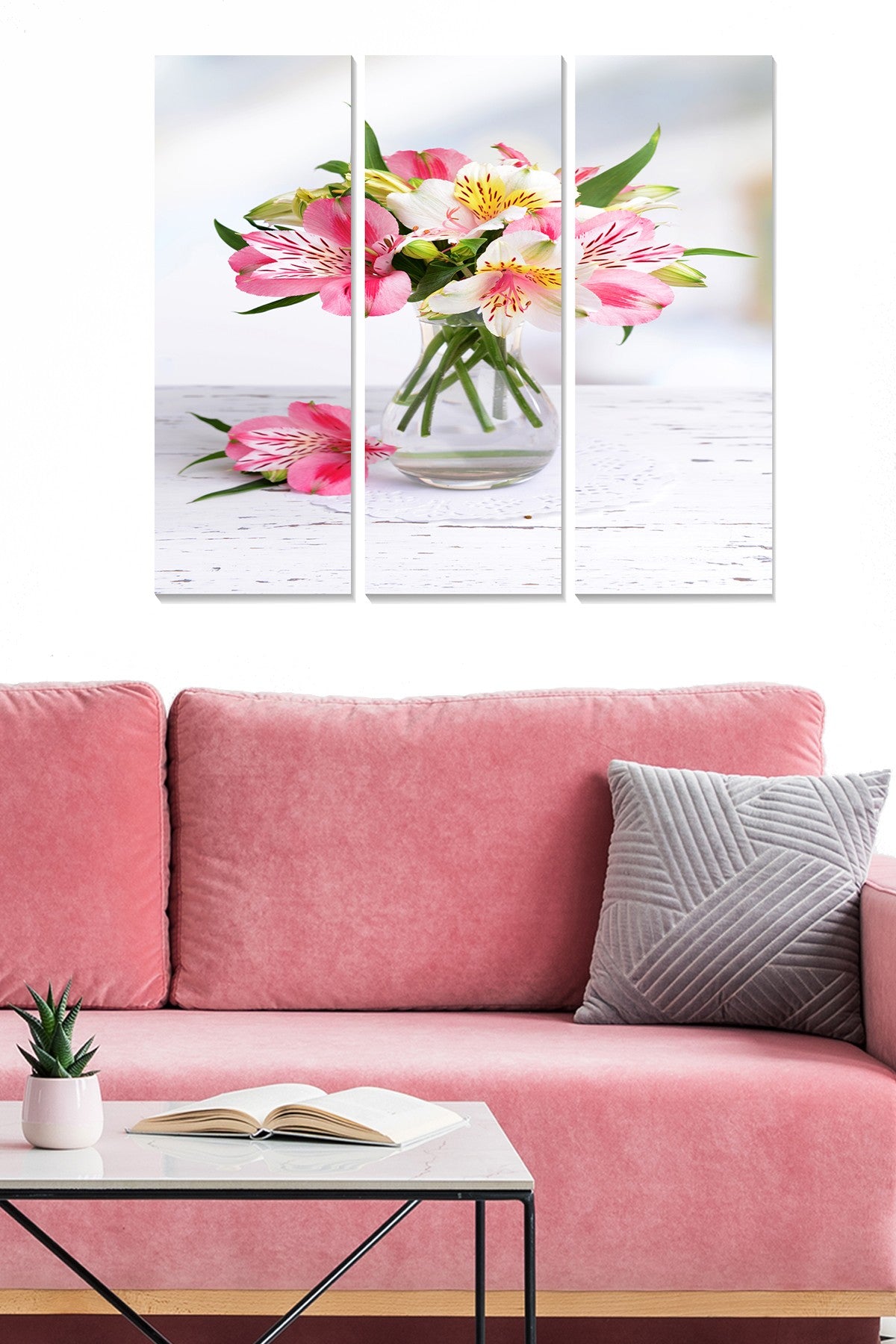 Conjunto de Quadros Decorativos em MDF Multicolor (3 Peças) – 70x50 cm