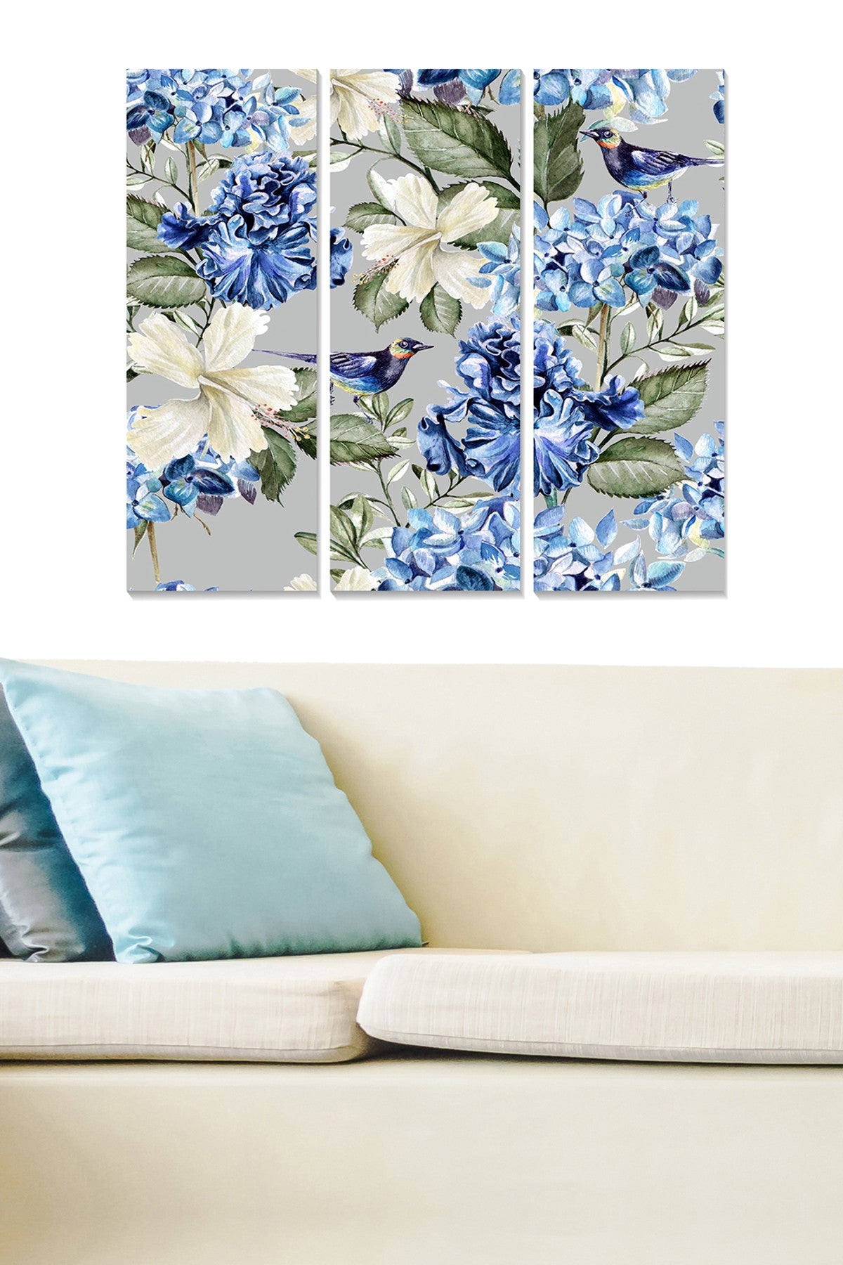 Conjunto de Quadros Decorativos em MDF Multicolor (3 Peças) — 20x50 cm cada, Total 70x50 cm, Espessura 3 mm