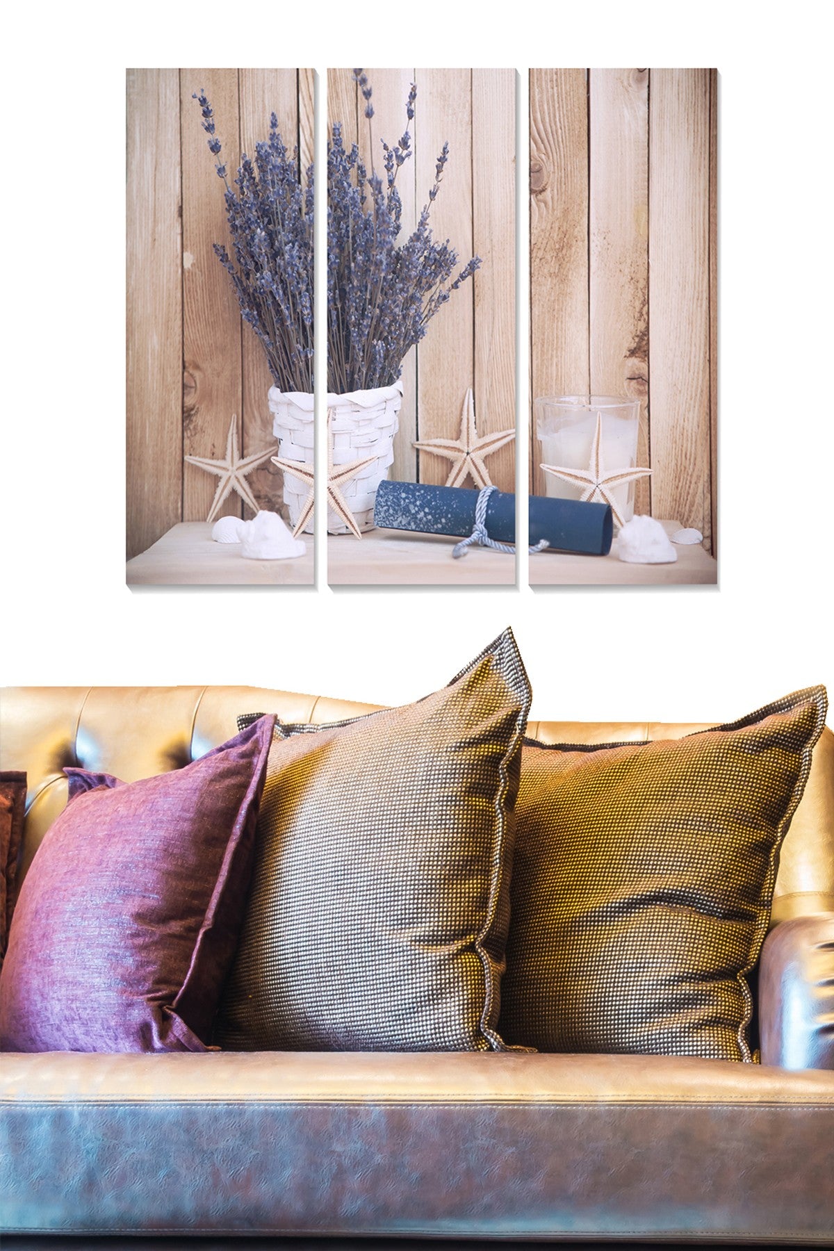 Quadro Decorativo em MDF (3 Peças) Multicolor – 70 x 50 cm (3 x 20 x 50 cm), Espessura 3 mm