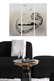 Quadro Decorativo em MDF Multicolor – Conjunto de 3 Peças, 70 x 50 cm