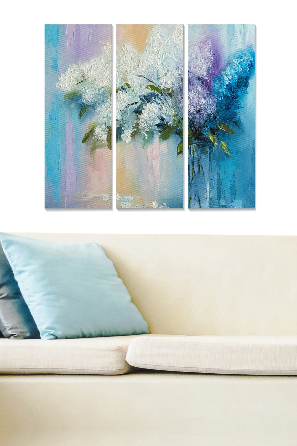 Quadro Decorativo MDF Multicolor – Conjunto 3 Peças (20x50 cm cada) | Tamanho Total 70x50 cm