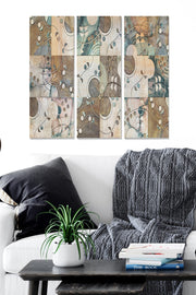 Quadro Decorativo em MDF Multicolor — Conjunto de 3 Peças (20x50 cm cada) | Tamanho Total 70x50 cm | MDF 3 mm