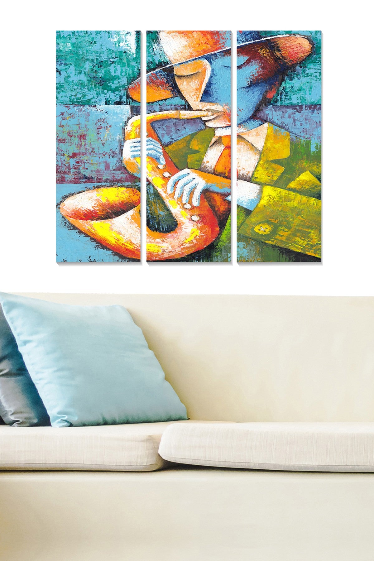 Quadro Decorativo em MDF Multicolor – Conjunto de 3 Peças, 70 x 50 cm (Espessura 3 mm)