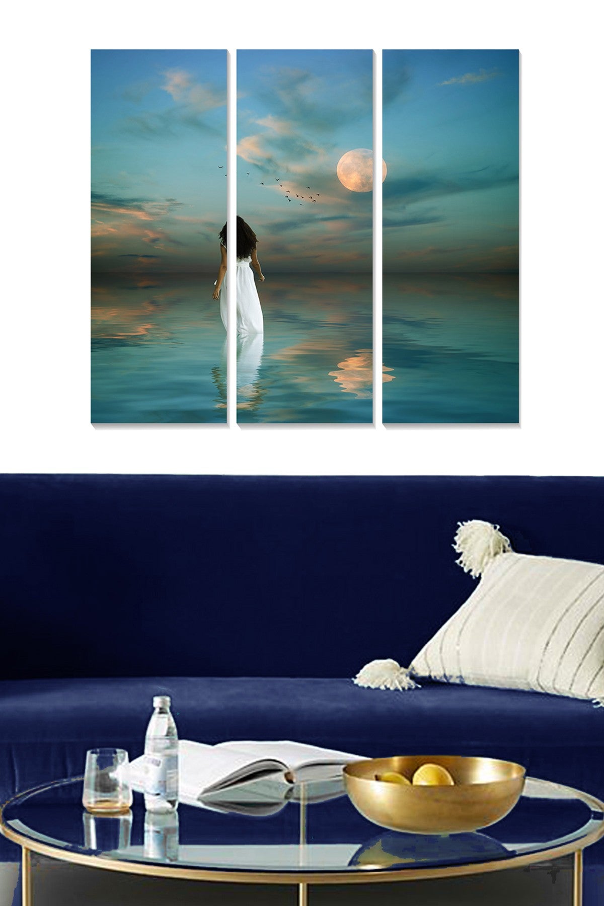 Quadro Decorativo em MDF Multicolor — Conjunto 3 Peças, 70 x 50 cm, 3 mm