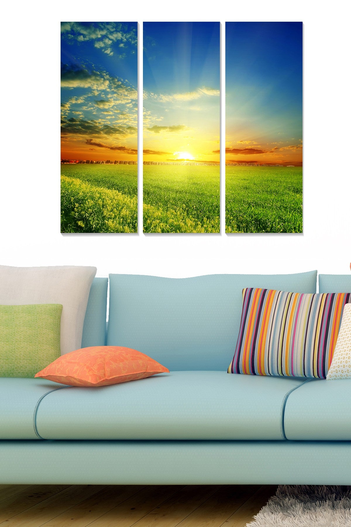 Tríptico Decorativo em MDF Multicor (3 Peças) – 70x50 cm, Espessura 3 mm