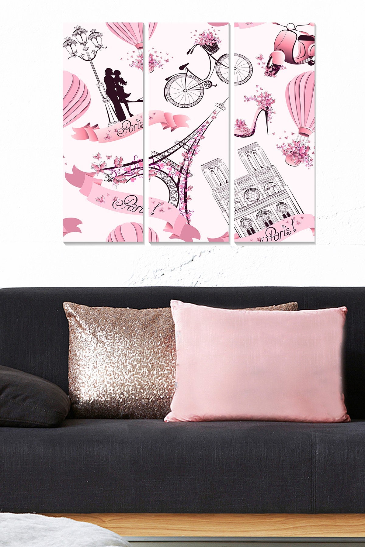 Quadro Decorativo em MDF Multicolor (3 Peças) 70x50 cm, 3 mm – MDF50138019