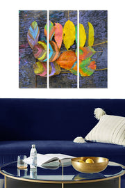 Quadro Decorativo em MDF Multicolorido – Conjunto de 3 Peças, 20x50 cm cada, Total 70x50 cm, 3 mm