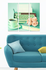 Quadro Decorativo em MDF Multicolorido – Conjunto de 3 Peças (3x 20x50 cm, Total 70x50 cm), 100% MDF 3 mm