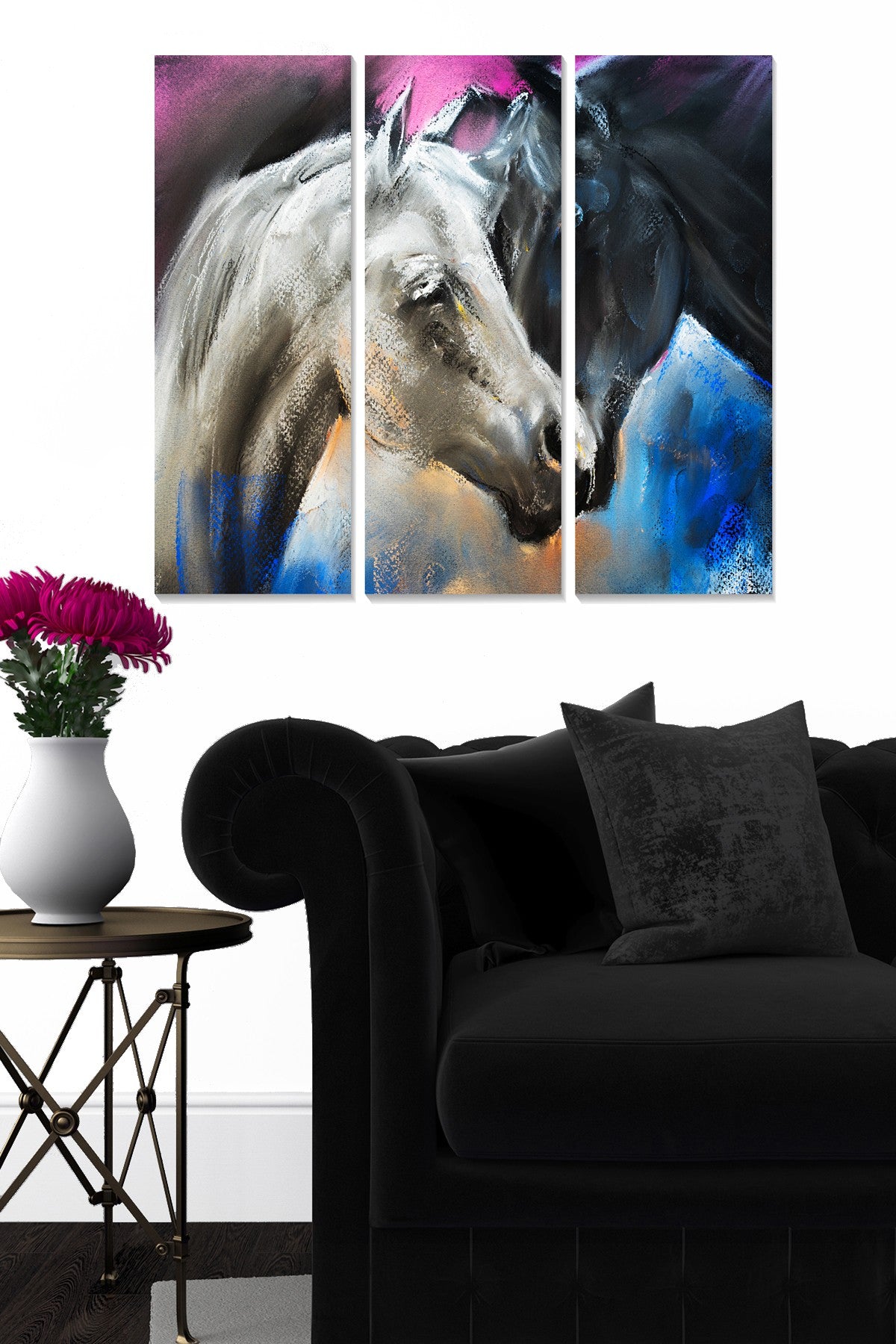 Quadro Decorativo em MDF Multicolor (3 Peças) – 20 x 50 cm cada, Total 70 x 50 cm, Espessura 3 mm | Ref. MDF506819251