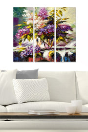 Quadro Decorativo MDF – Conjunto de 3 Peças – Multicolor – 70x50 cm (3x 20x50 cm) – MDF50714785