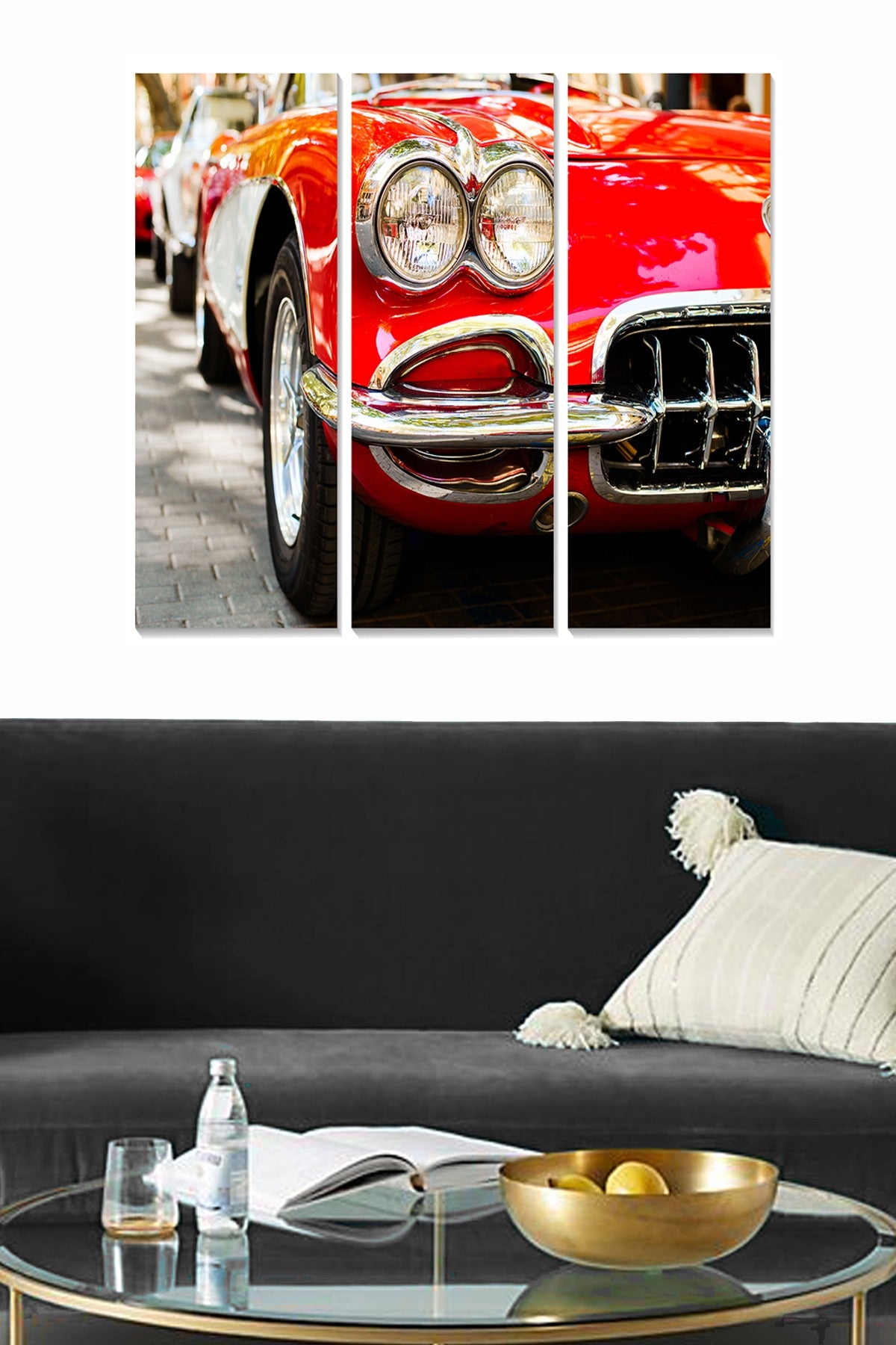 Quadro Decorativo em MDF Multicolor (3 Peças) — 20x50 cm cada (Total 70x50 cm), MDF 3 mm — Ref. MDF508127503