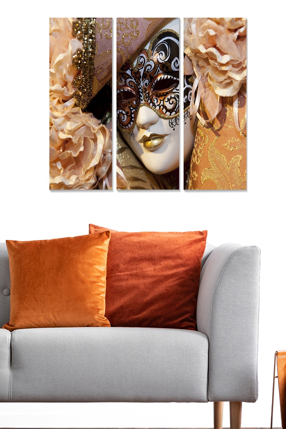 Tríptico Decorativo em MDF Multicolorido — 70 x 50 cm (3 x 20 x 50 cm), Espessura 3 mm