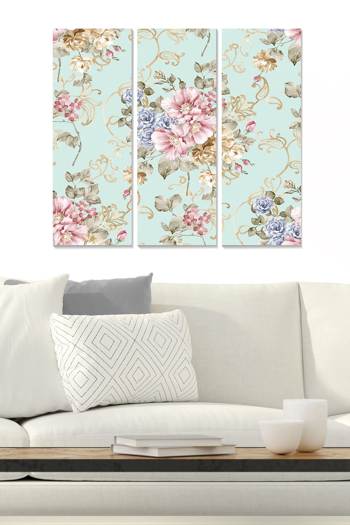 Conjunto de Quadros Decorativos em MDF Multicolor (3 Peças) — 70x50 cm, 3 mm