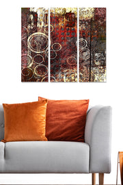 Quadro Decorativo em MDF Multicolorido – Conjunto de 3 Peças, 3 mm, 20x50 cm cada (70x50 cm total)