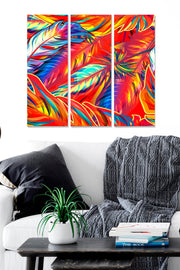 Quadro Decorativo em MDF – Conjunto de 3 Peças, Multicolor, 20x50 cm cada (Tamanho Total 70x50 cm)