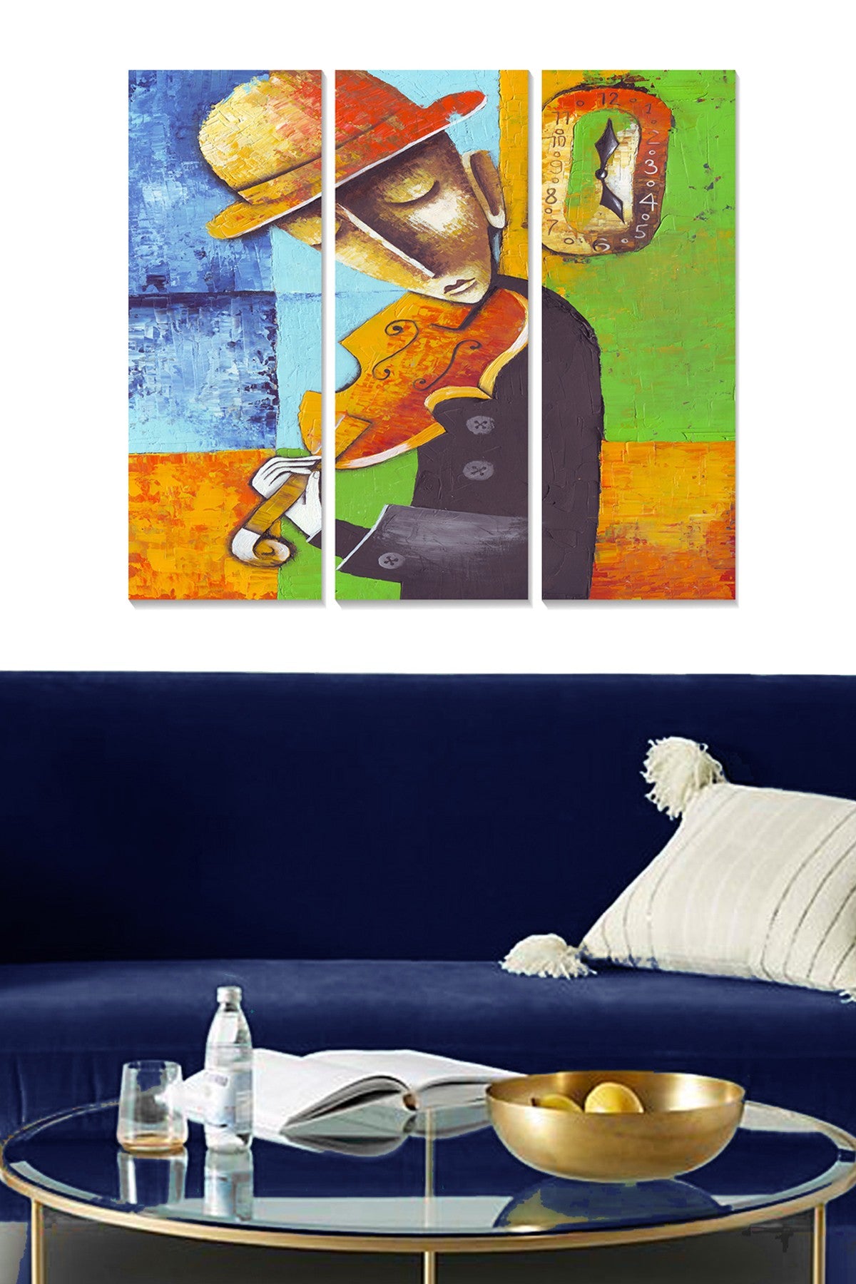 Tríptico Decorativo em MDF Multicolor – 70 x 50 cm (3 Peças), Espessura 3 mm | MDF5255860