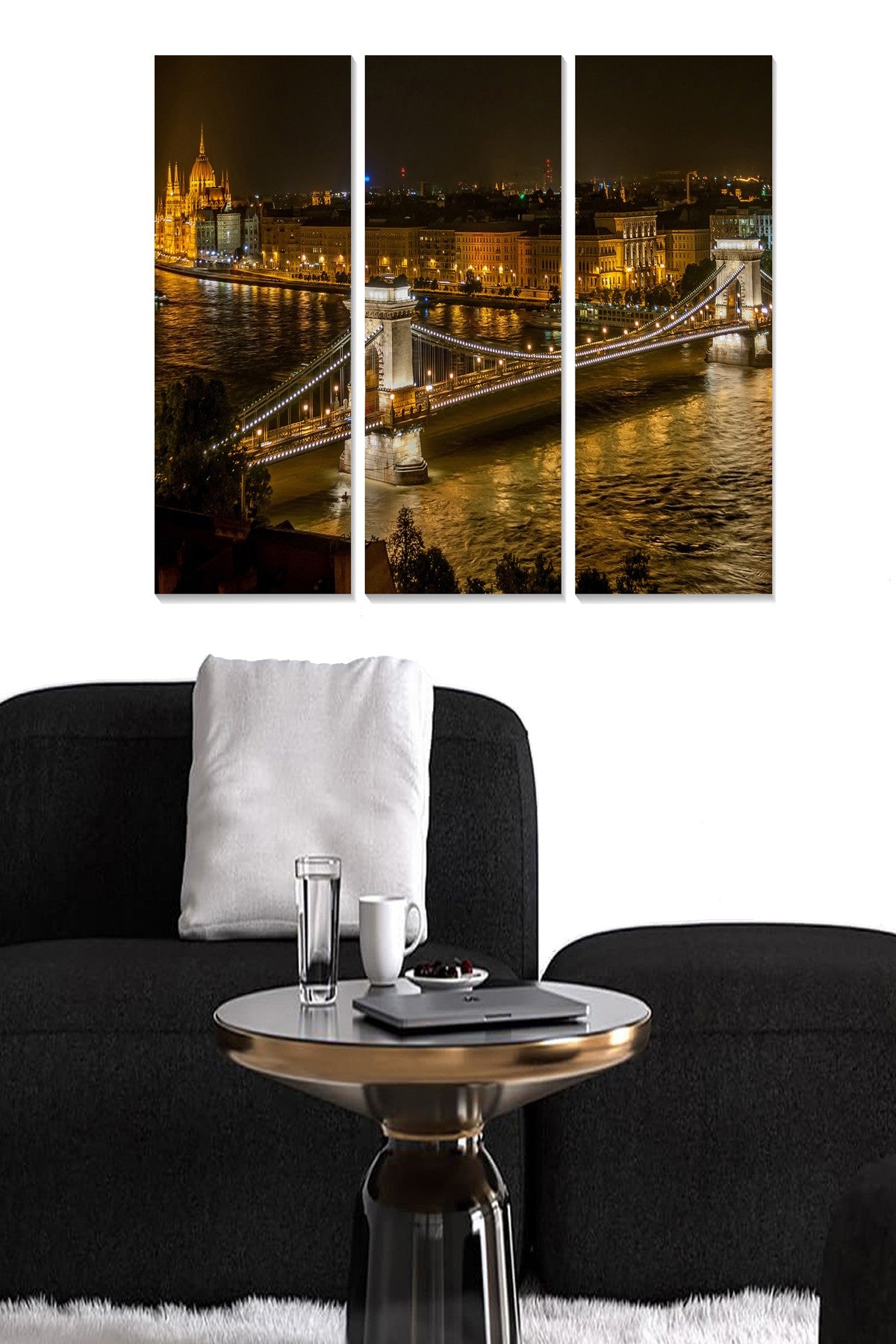 Quadro Decorativo em MDF Multicolorido – Conjunto 3 Peças 70x50 cm (3x 20x50 cm), Espessura 3 mm – MDF525857