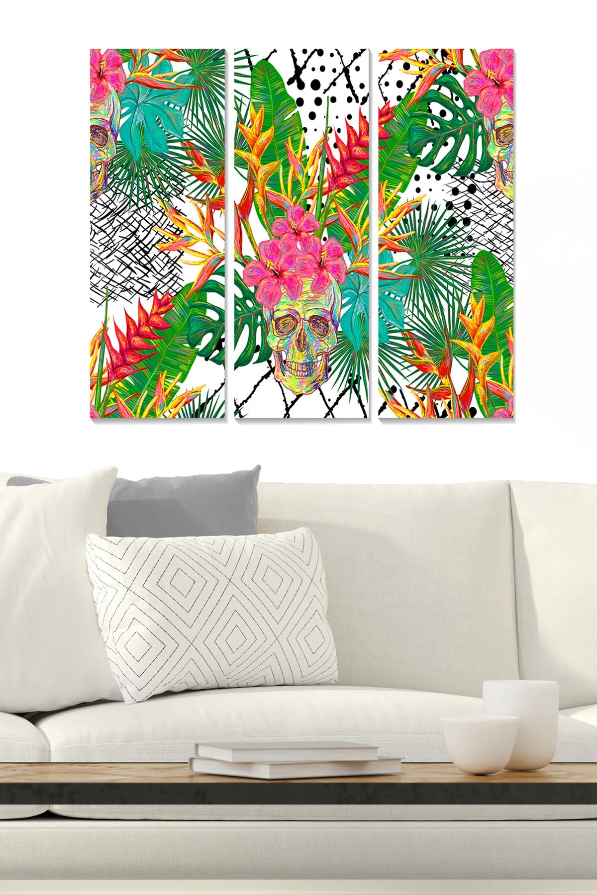 Conjunto de Quadros Decorativos em MDF (3 Peças) Multicolor – 70 x 50 cm, 3 mm