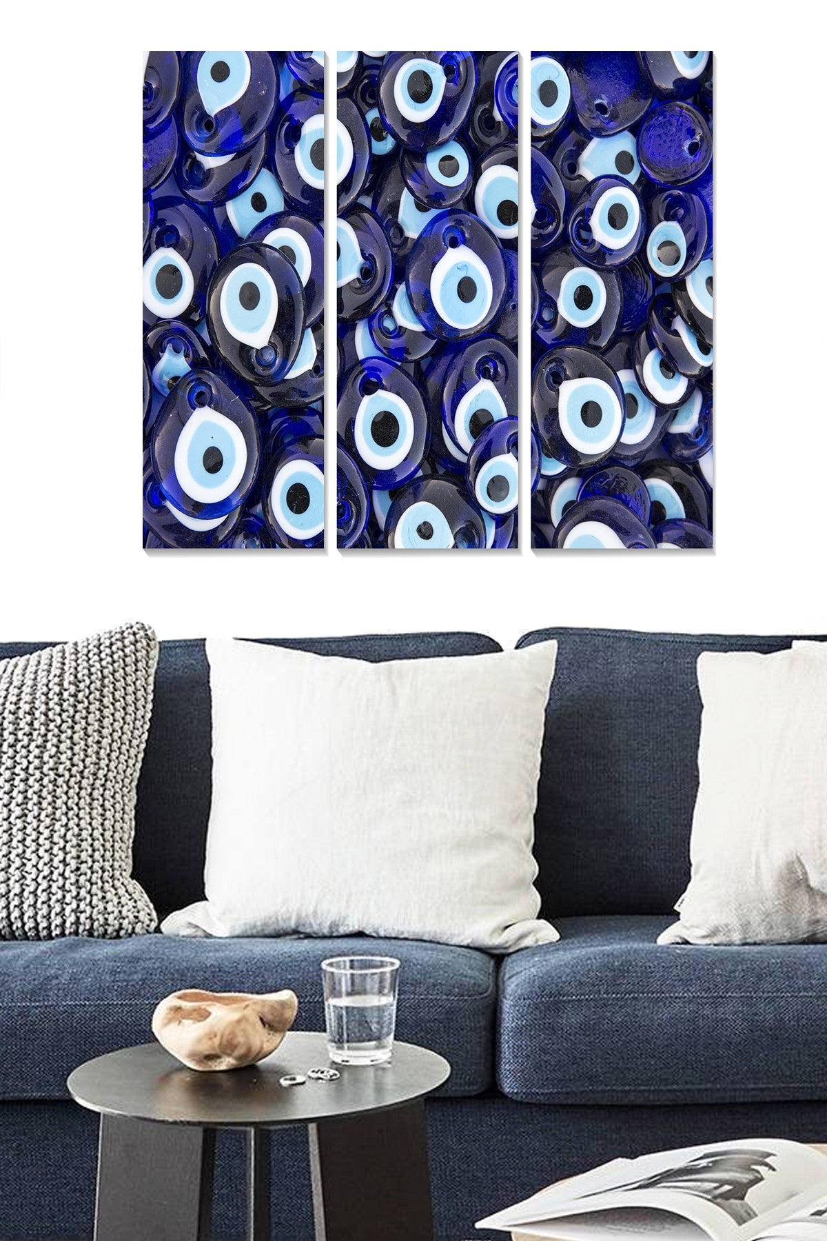 Quadro Decorativo em MDF Multicolor (Conjunto de 3 Peças) – 70 x 50 cm (Total), 3 mm