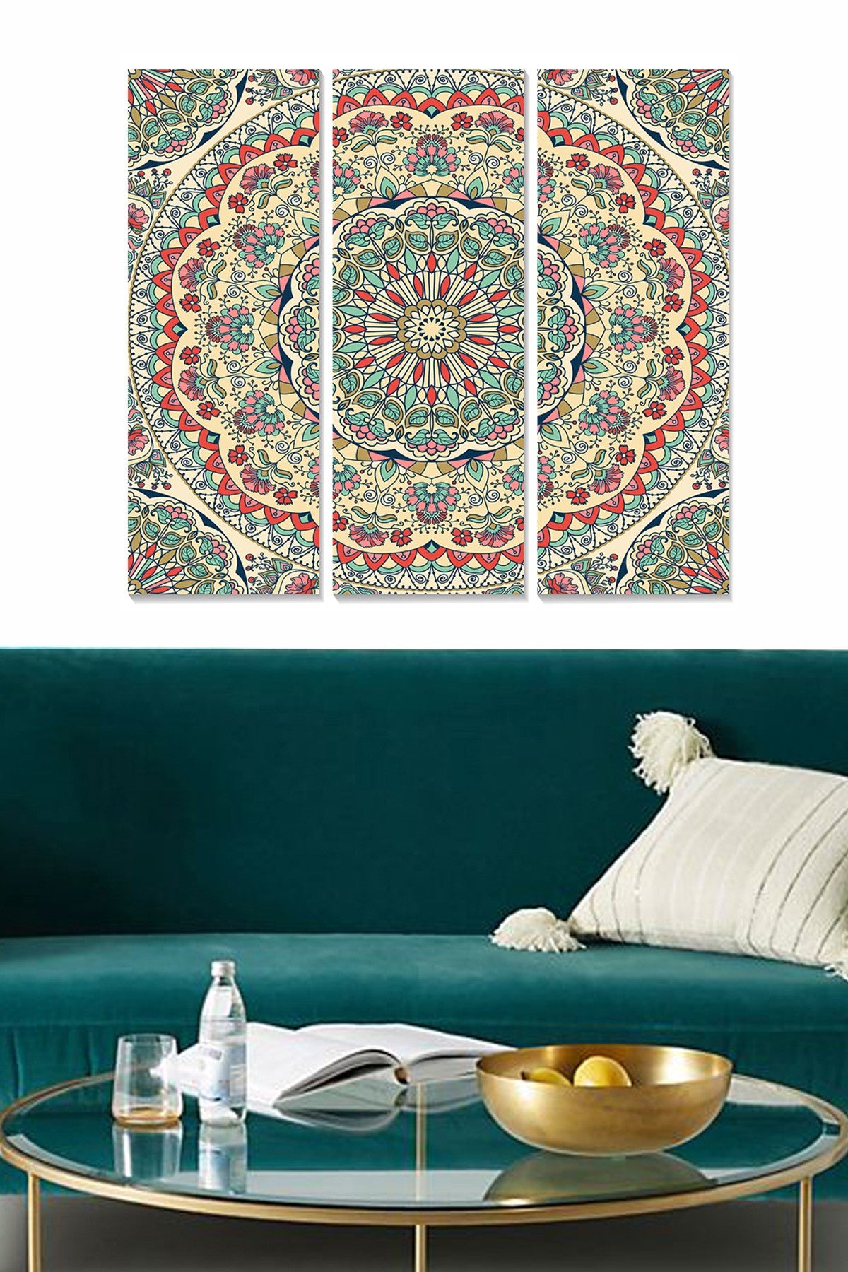 Tríptico Decorativo em MDF Multicolor 70x50 cm (3 Peças) – MDF530367622