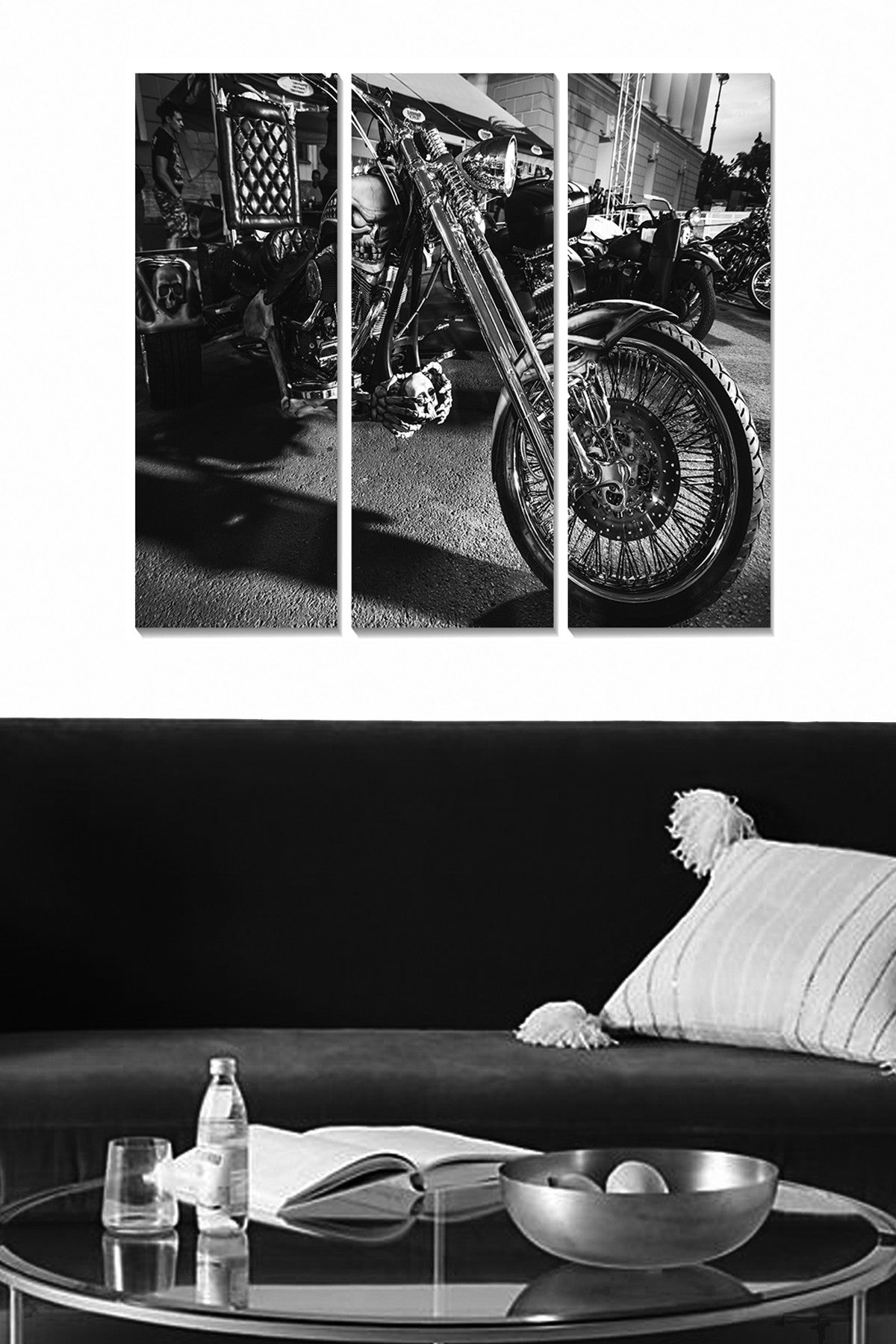 Quadro Decorativo em MDF Multicolor – 3 Peças, 70x50 cm (3x20x50), Espessura 3 mm